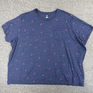 HB Harbor Bay Lobster Print Pocket T Shirt 7XL Big Tall Blue Nautical Coastal